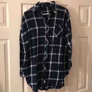 Long sleeve plaid shirt/tunic